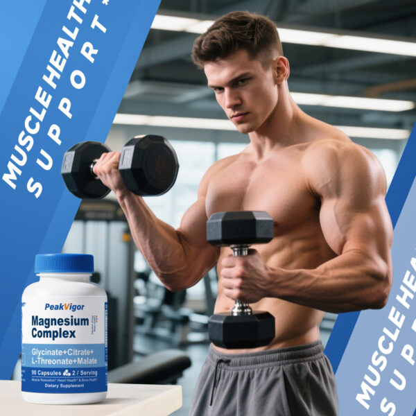 Magnesium Complex Capsules | 5-in-1 Formula | Dietary Supplement | 60 Capsules Per Bottle (30 Servings) | Vegan, Non-GMO - 图片 8