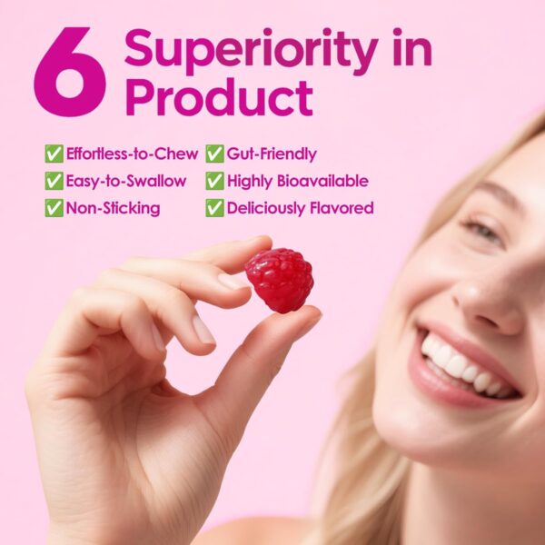 Magnesium Complex Gummies with Mg Glycinate & Magnesium L-Threonate, 120 Counts，30 Days Supply,Vegan, Organic & Gut-Friendly - 图片 4